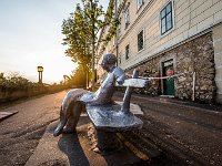 Strossmayerovo šetalište, spomenik Antunu Gustavu Matošu, rad Ivana Kožarića